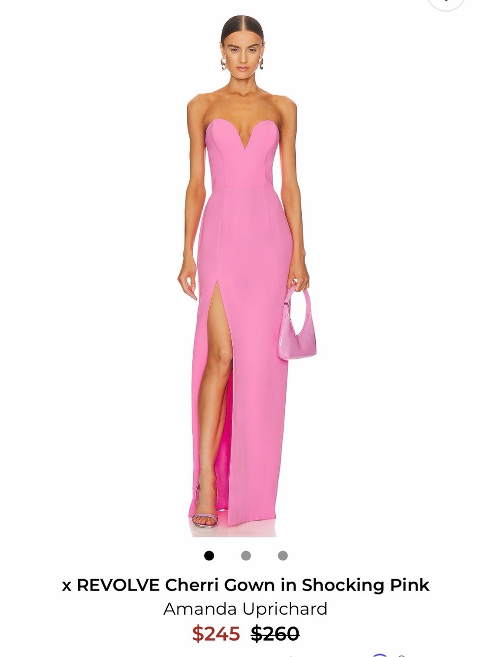 Amanda Uprichard Shocking Pink Strapless Sweetheart Gown